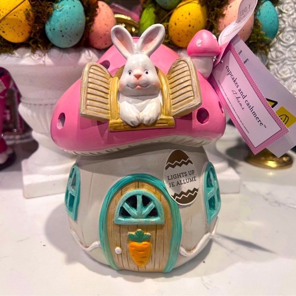Tik Tok Viral Cupcakes And Cashmere Easter Bunny Mushroom Light Up House